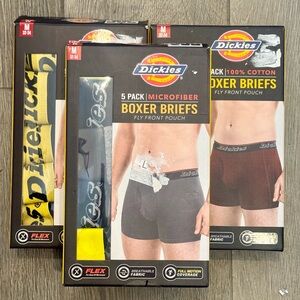BNIB x 3 DICKIES BOXER BRIEF SETS // 1 POLYESTER BLEND BOX & 2 100% COTTON BOXS